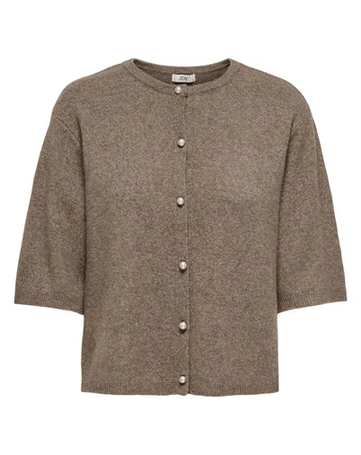 JDY - JDYRue Life Pearl Cardigan - Caribou/Melange